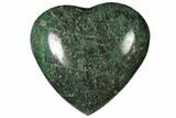 Polished Fuchsite Heart - Madagascar #126774-1